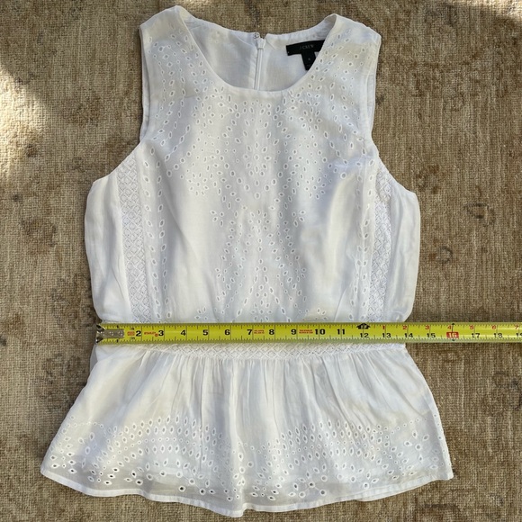 J Crew Cotton Sleeveless Top, White, Size 0. NWOT - Picture 7 of 10